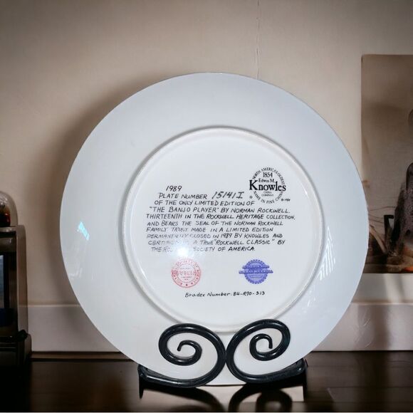 Norman Rockwell l Collector’s Plate l #1514 I l “The Banjo Player” - Picture 4 of 8